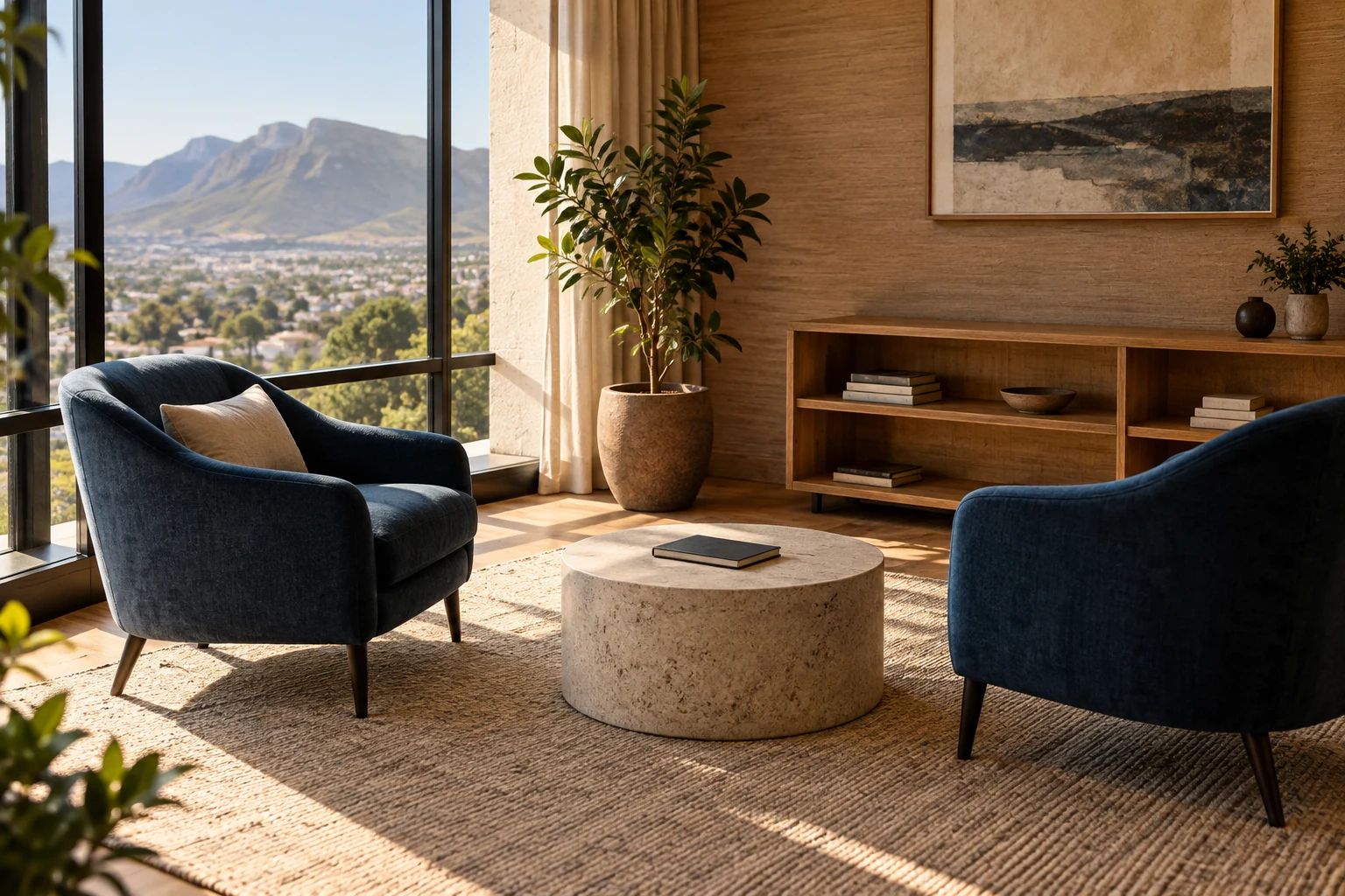 A private room prepared for a coaching conversation